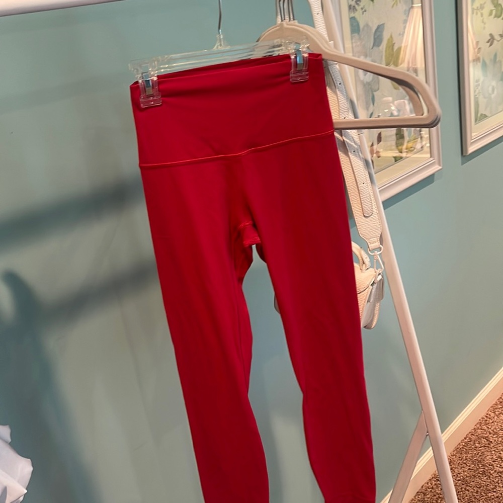 Red lululemon leggings